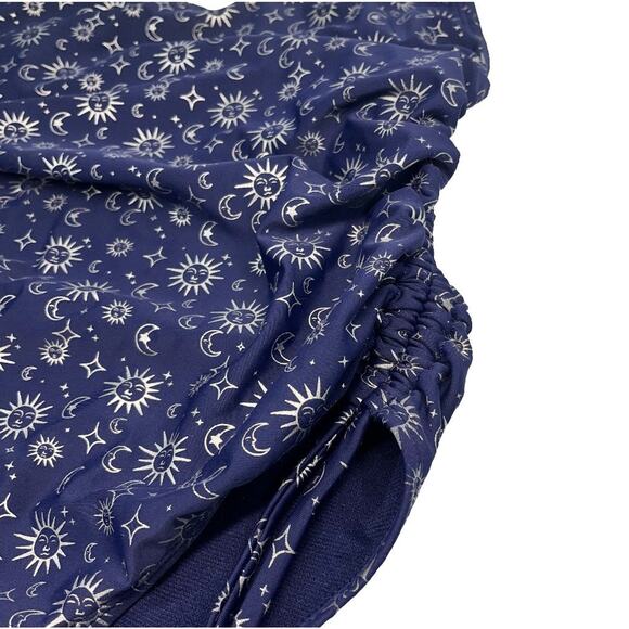Cyn & Luca Swimsuit One piece Blue Silver Celestial Stars Juniors Size Small NEW - Picture 3 of 7